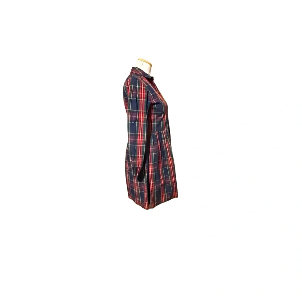 NWT J. Crew Plaid Button Down Shirt Dress
